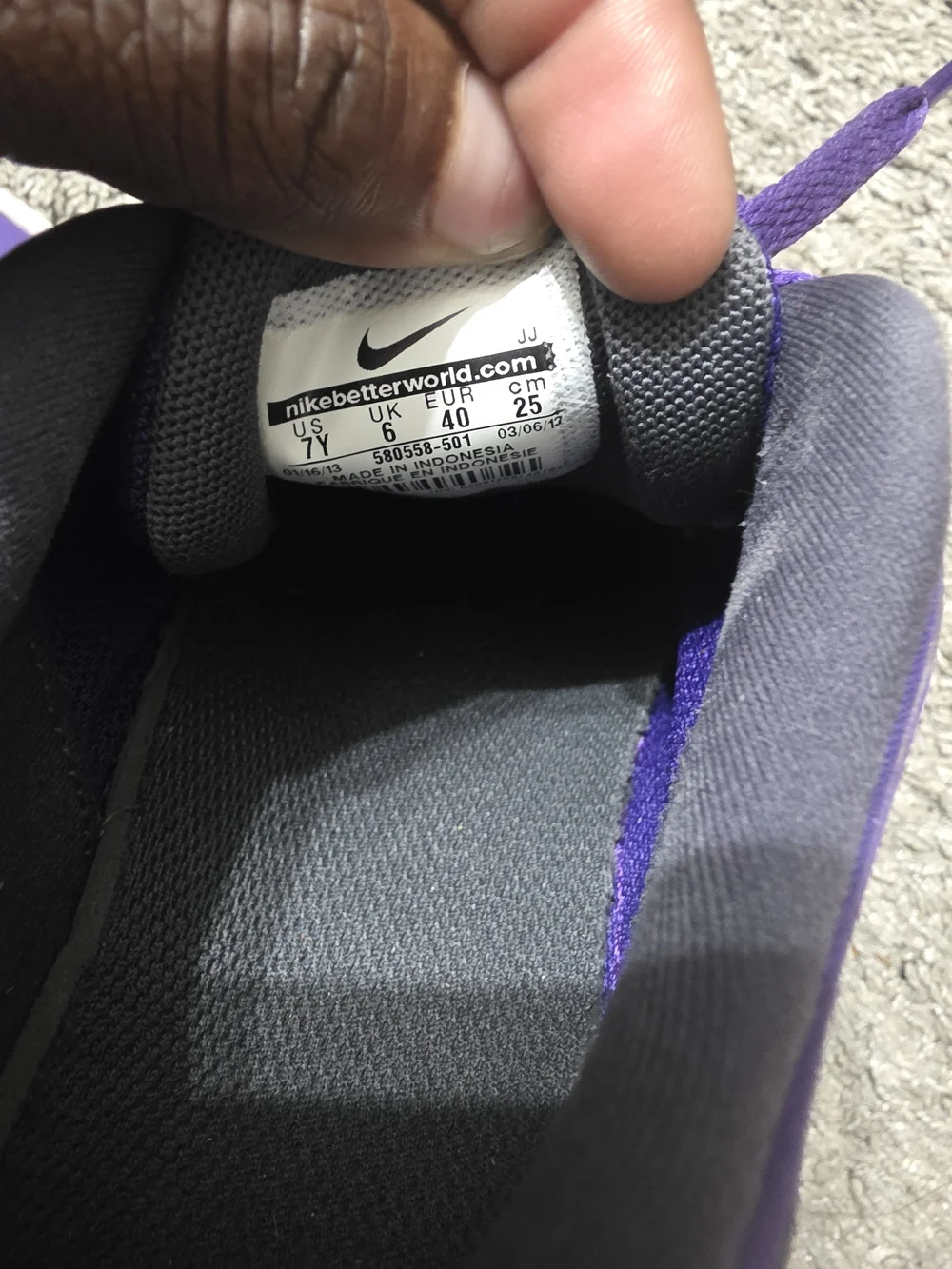 Nike Purple and White Lightweight Running Sneakers
